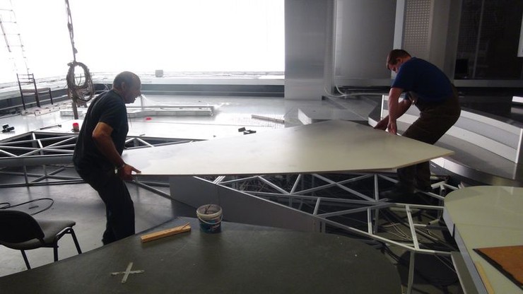 Búranie starého štúdia Novín TV JOJ 18