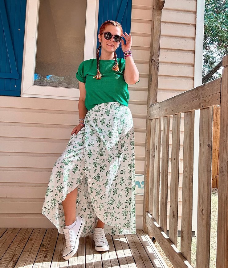 Nákupné maniačky - zelená farba v outfitoch