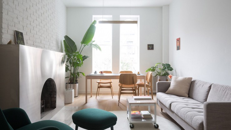 Štýlový škandinávsky zariadený byt v New Yorku