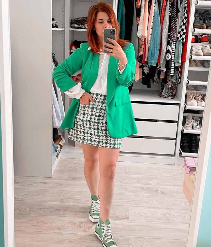 Nákupné maniačky - zelená farba v outfitoch