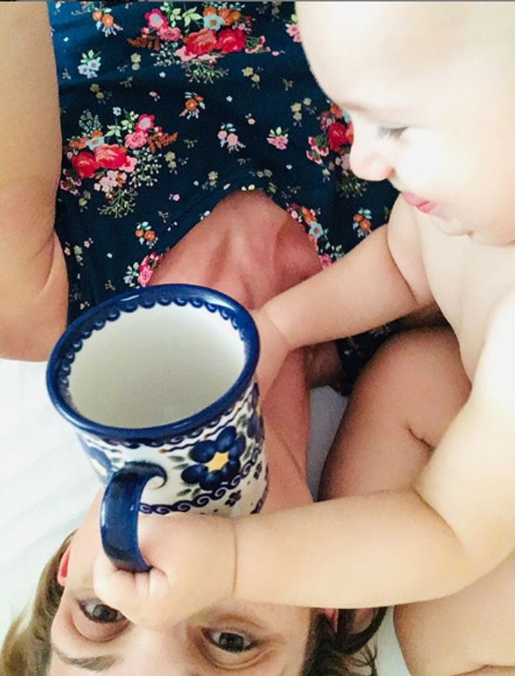 Zuzana Kanócz s dcérkou