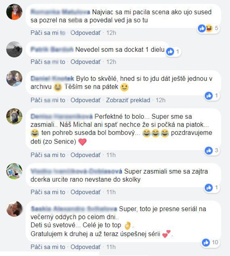 Prázdniny - Pozitívne reakcie na FB 