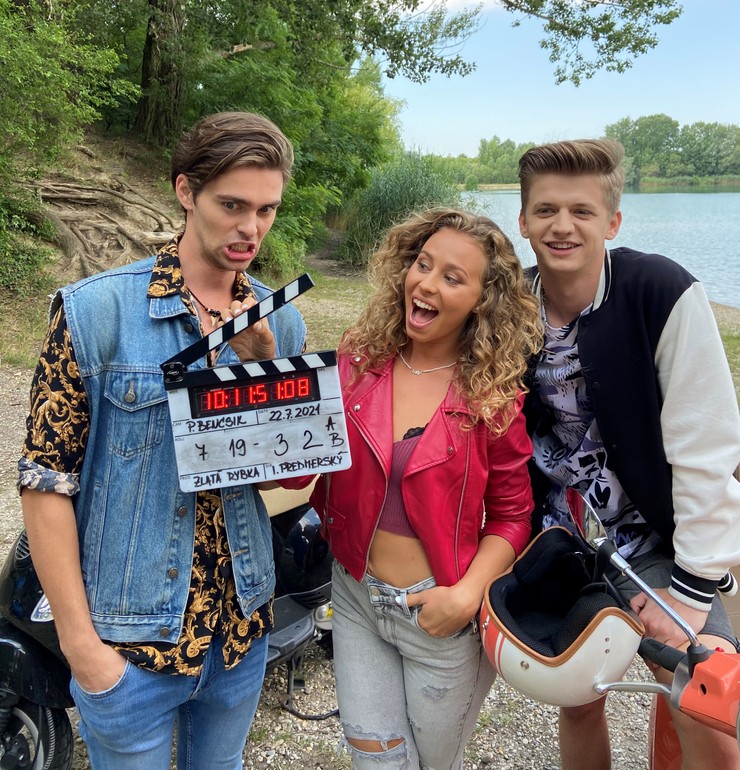 Jakub Miščík (zľava), Nikoleta Kupčíková a František Beleš 