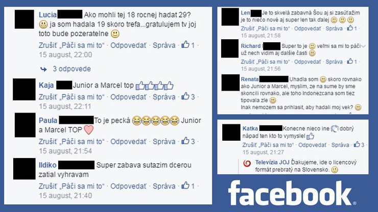 Pozitívne reakcie na Uhádni môj vek 2