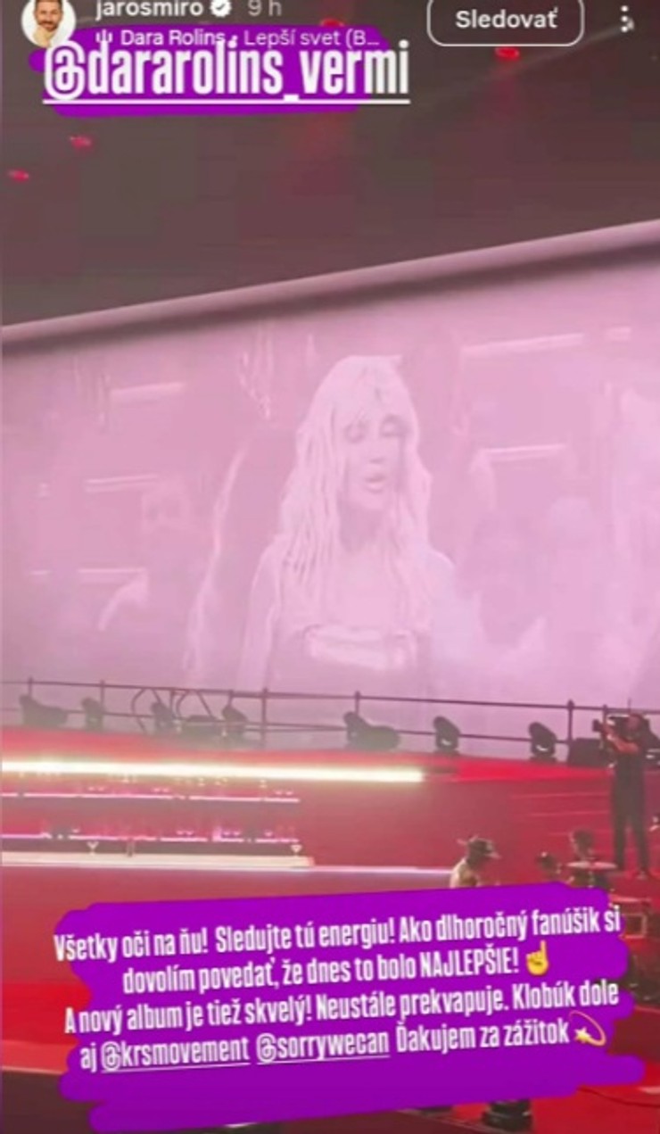 Dara Rolins, slzy, koncert, koniec, Jaroš, Pocisková, Bratislava