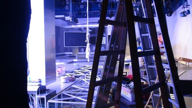 Búranie starého štúdia Novín TV JOJ 7