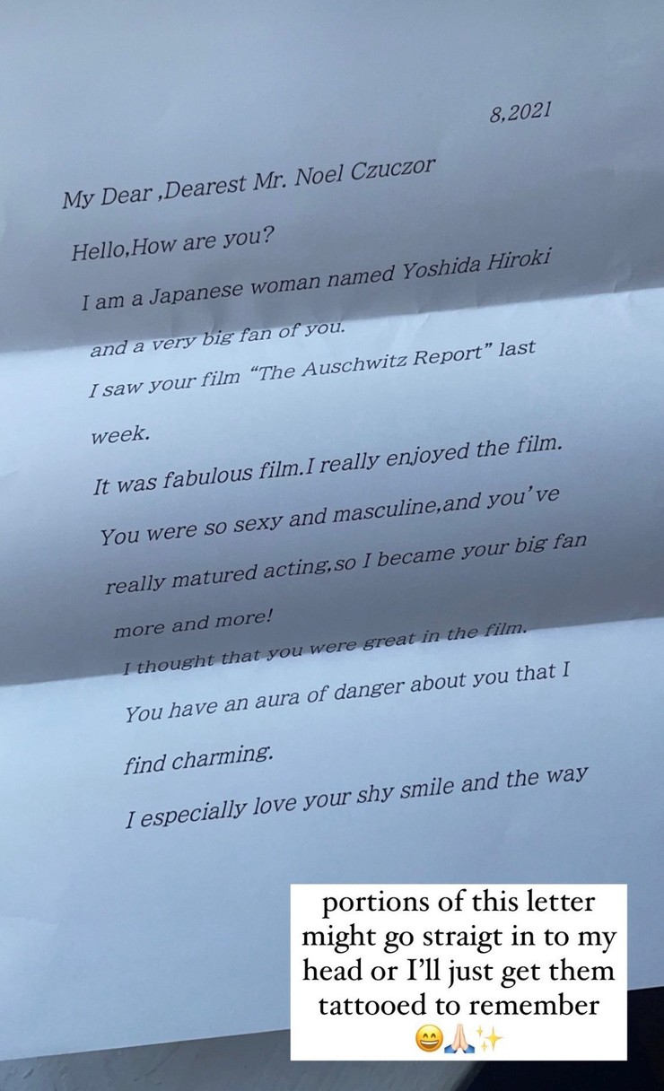 Noel Czuczor a jeho list od fanúšičky z Japonska