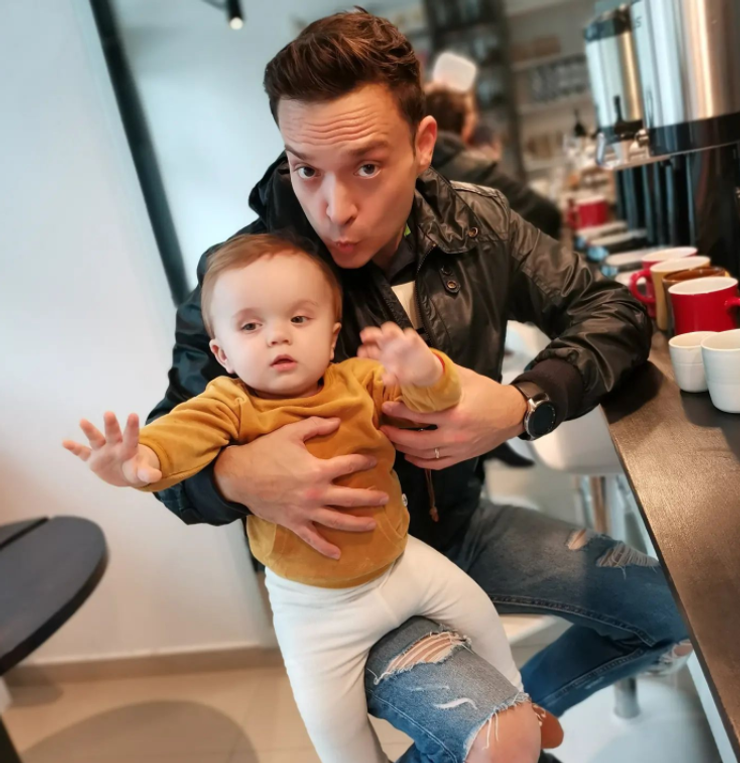 Robo Papp so synčekom Leonardom