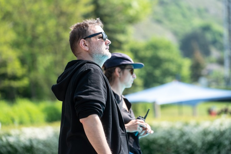 Einstein - nakrúcanie scény na kúpalisku