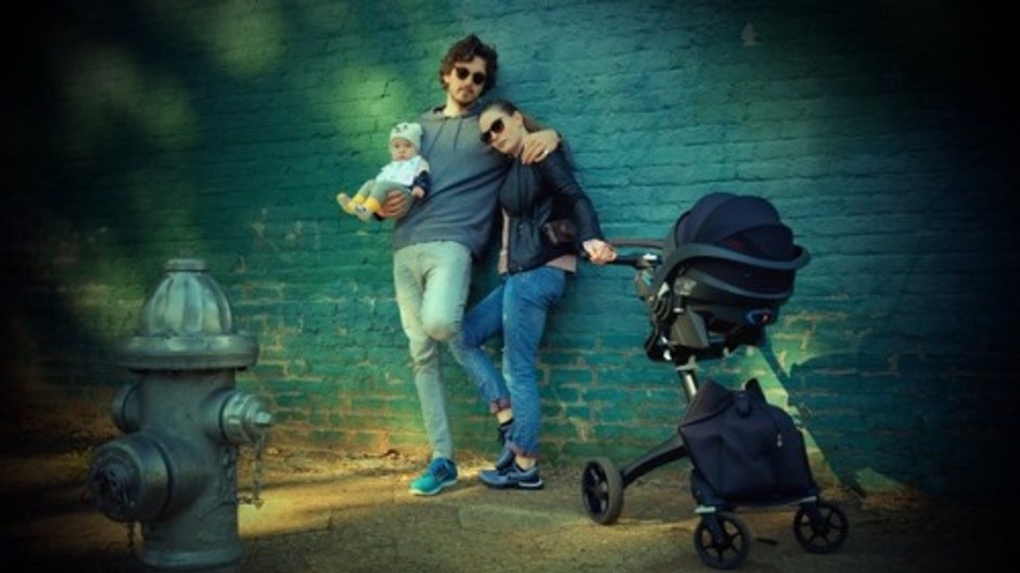 Rebecca Ferguson s Rorym a ich dcérkou