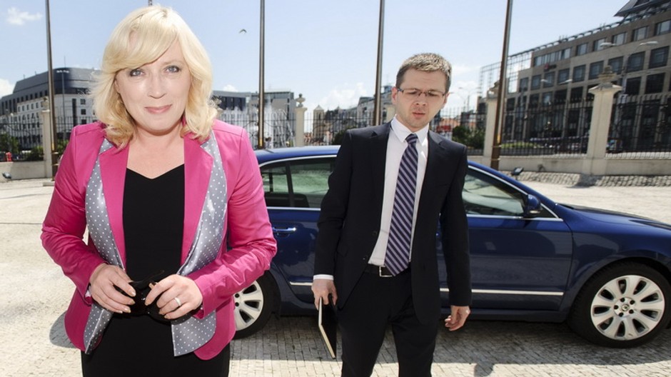 Iveta Radičová prichádza na neformálne stretnutie s prezidentom SR Ivanom Gašparovičom