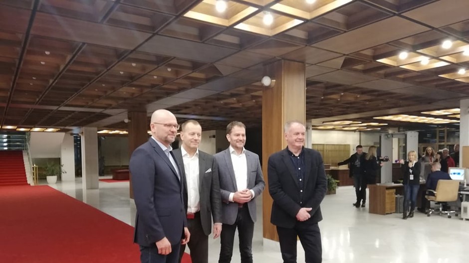 Richard Sulík, Boris Kollár, Igor Matovič, Andrej Kiska. 