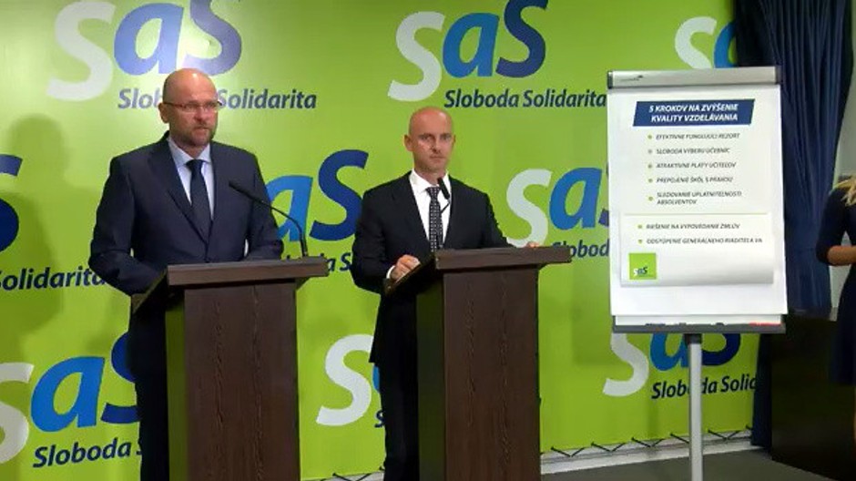 Richard Sulik a Branislav Grohling SaS