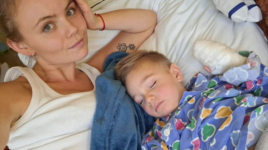 Verona so synom v nemocnici