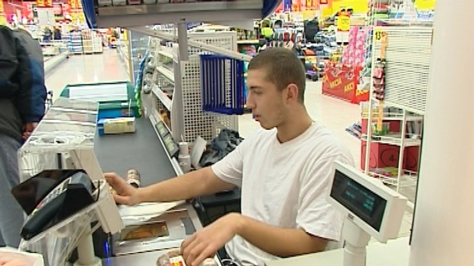 predavac pokladna potraviny