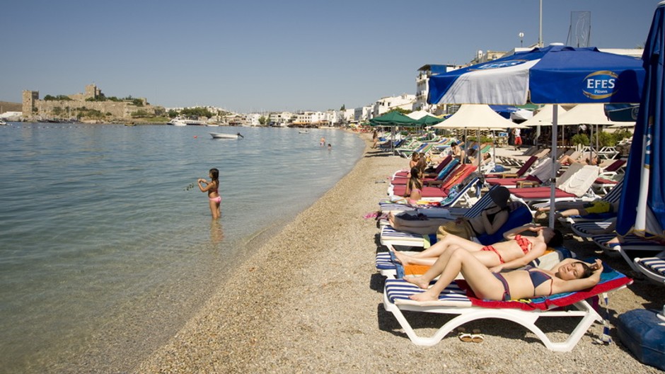 Turecko: pláž, Bodrum
