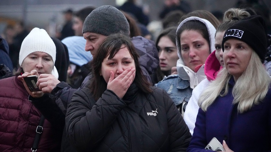 Rusko streľba žena plač il