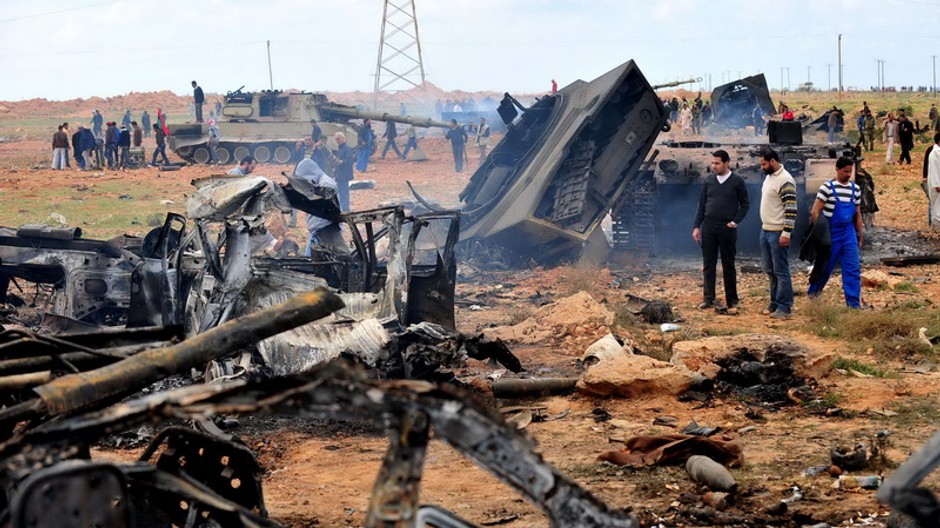 Vojna v Líbyi, bojové pole