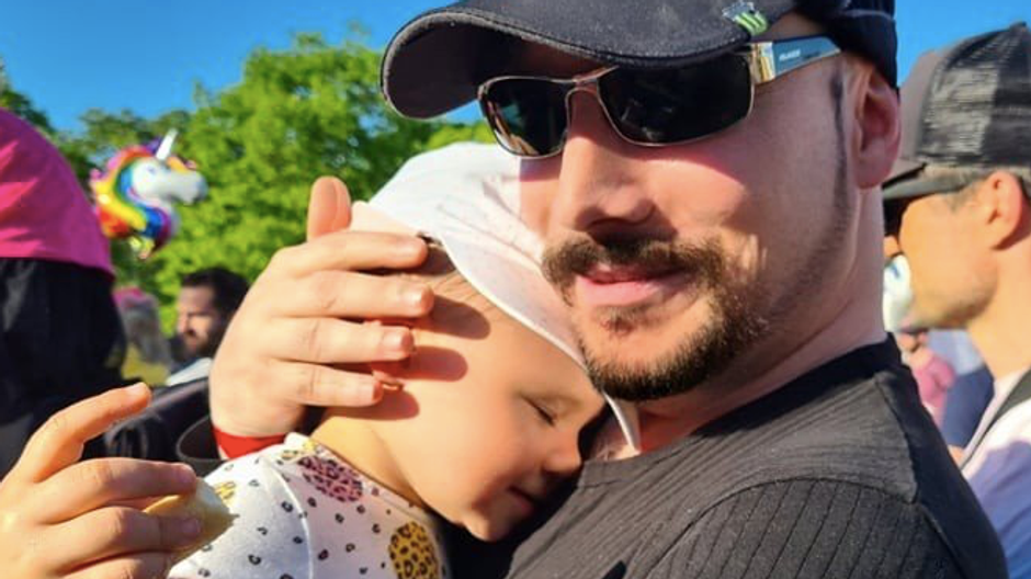 Bohuš Matuš s dcérkou