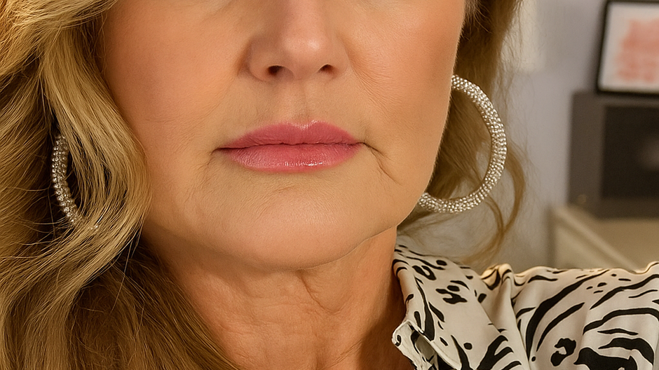 Ženská tvár pred použitím kortikoidov