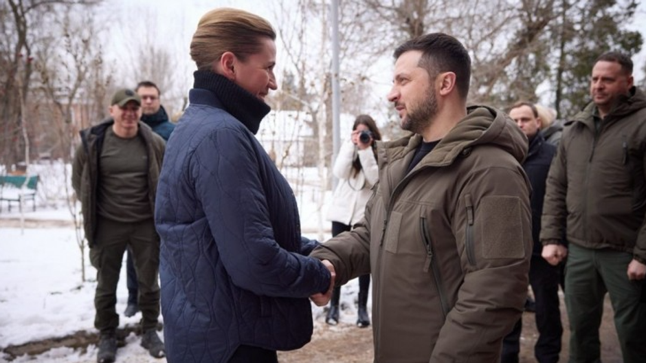 prezident zelenskyj s danskou premierkou