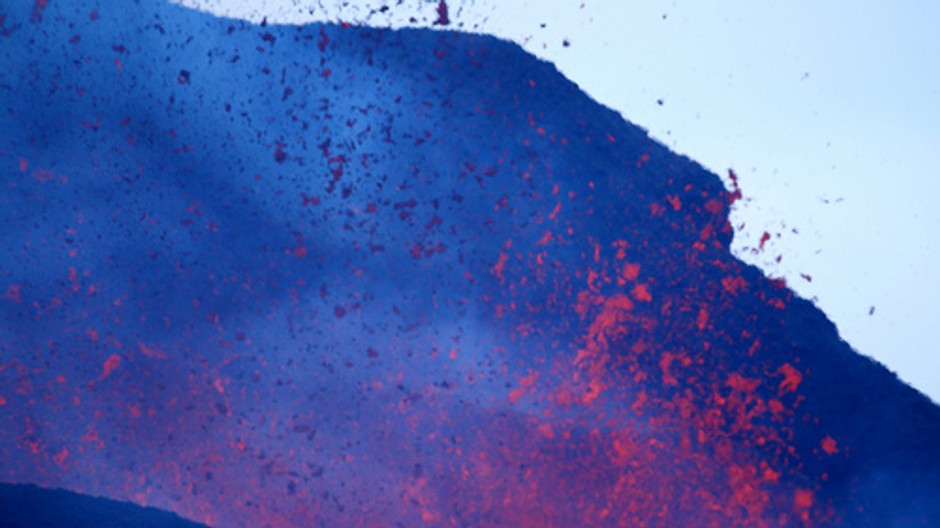 aktivna sopka erupcia, Island