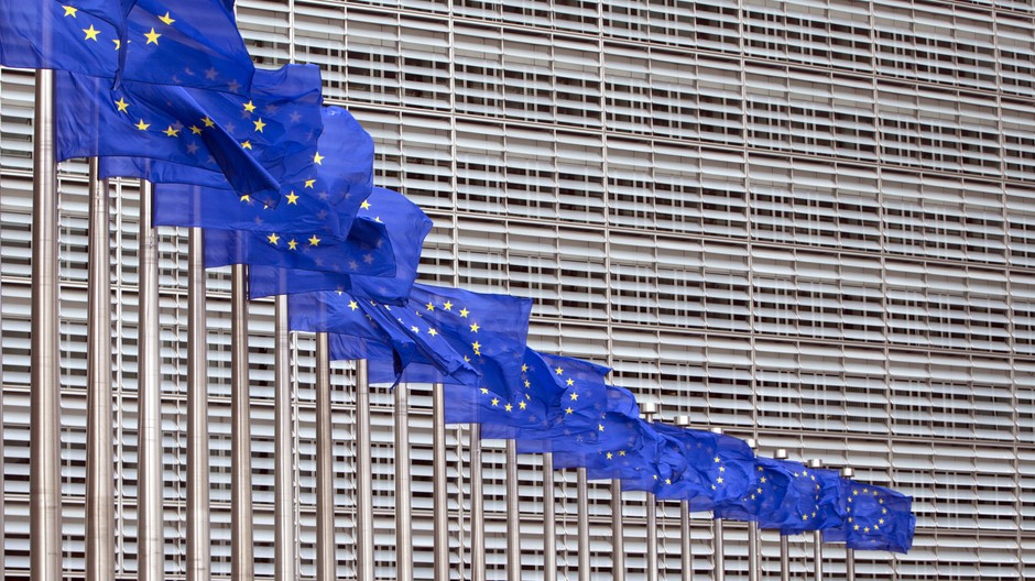 Brusel vlajky EÚ