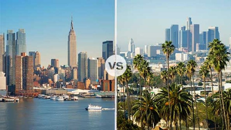 New York vs los Angeles