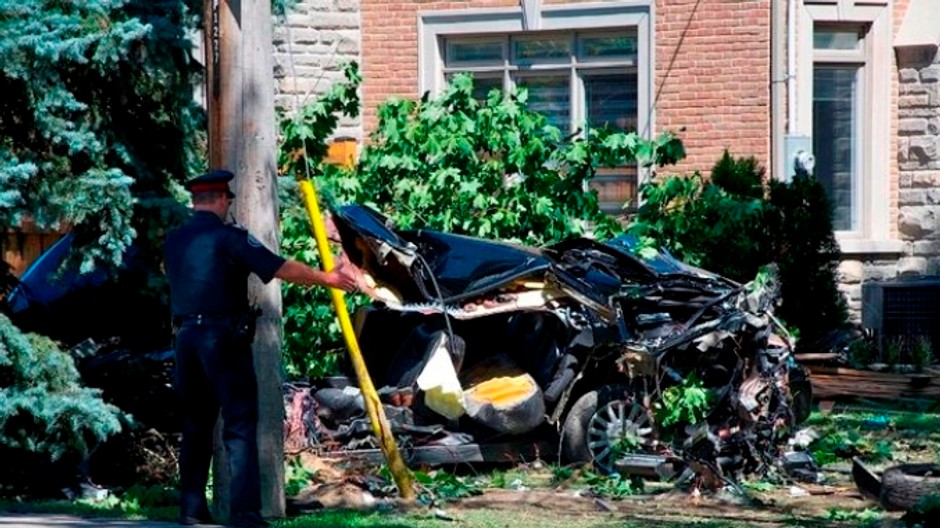 havaria pri dome hokejistu Colbyho Armstronga