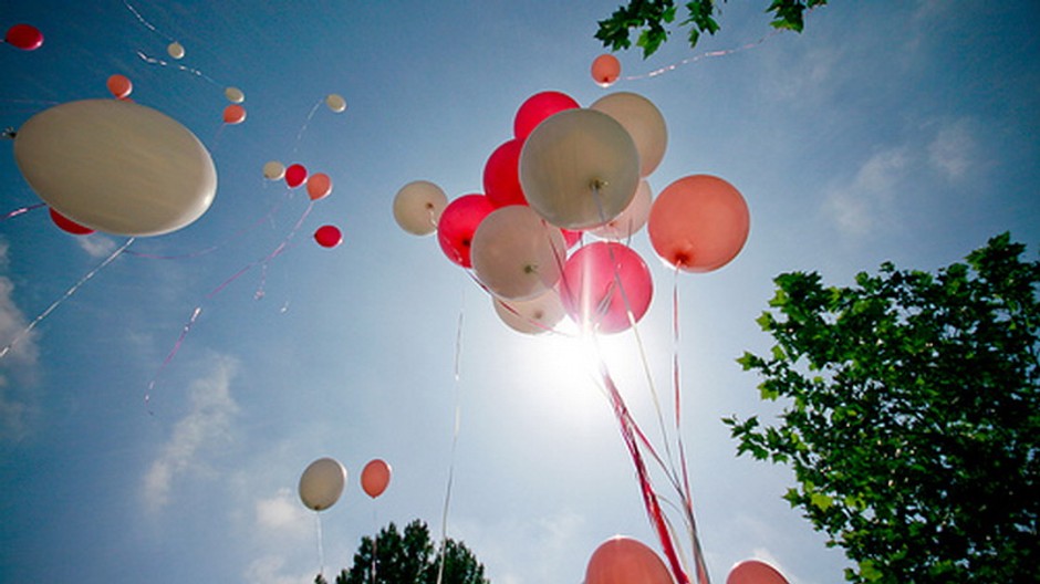 Balóny, nebo, obloha, koruna, stromy, slnko