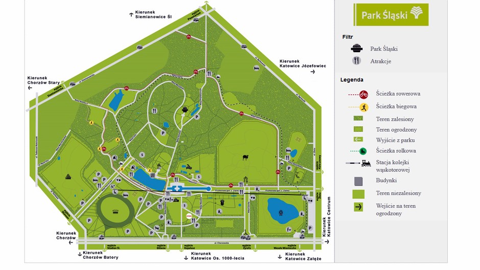 Sliezsky zábavný park - mapa