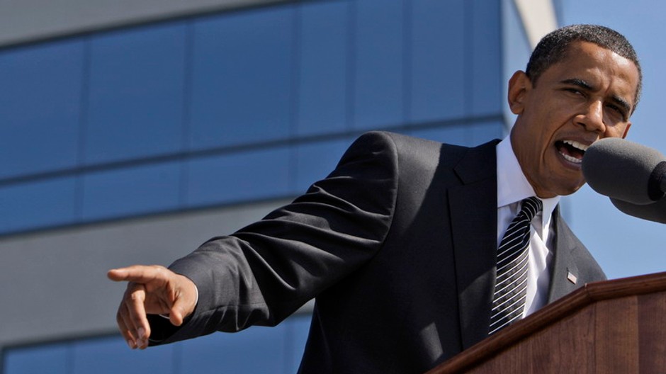 Barack Obama počas prejavu