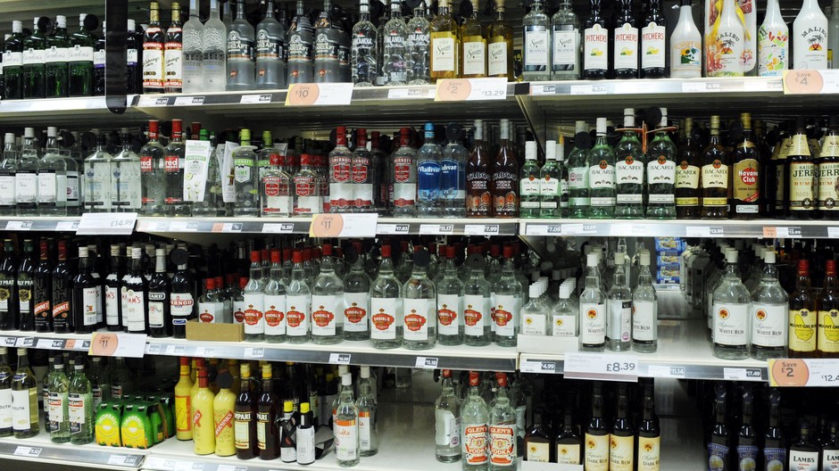 Alkohol obchod predaj/ilustračná fotka