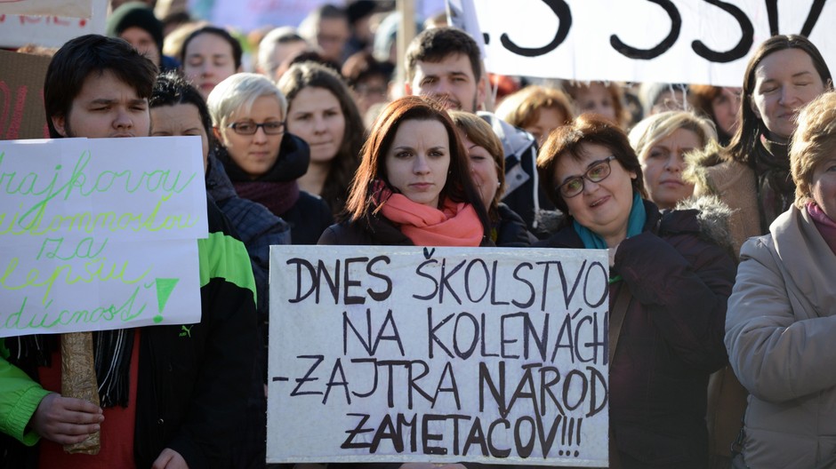 štrajk učiteľov BB