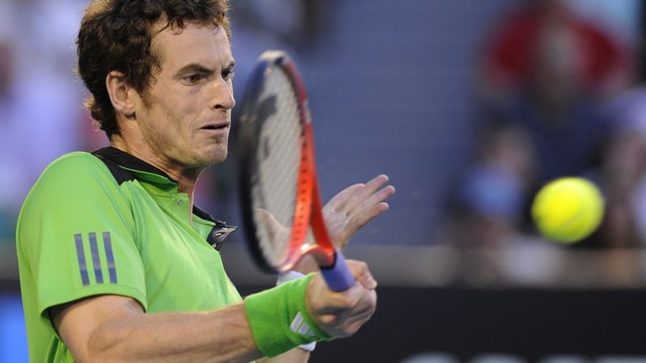 Andy Murray v zápase proti Davidovi Ferrerovi
