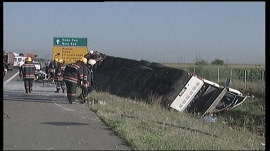 Prevrátený autobus, Belehrad