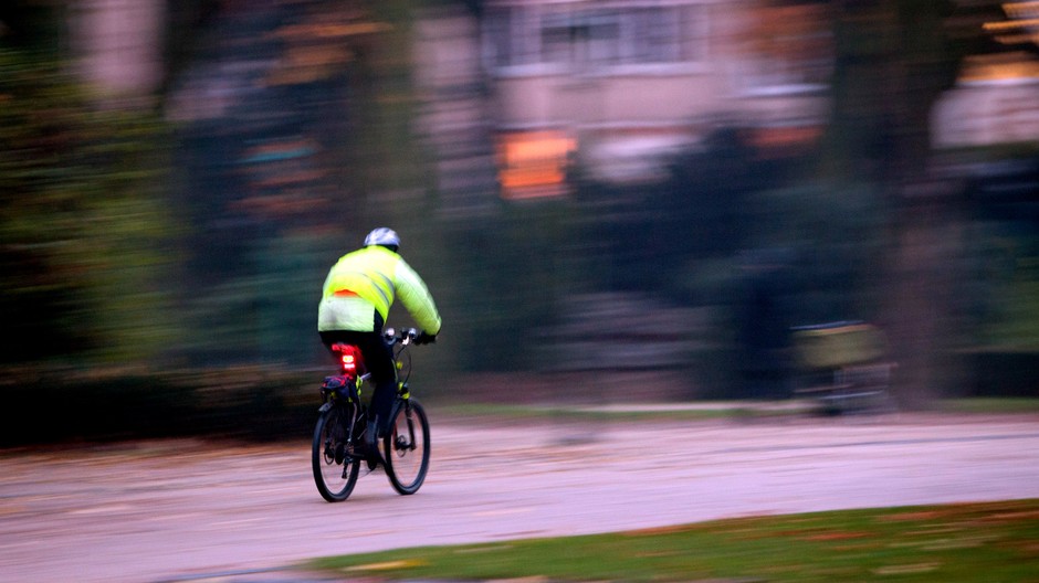 reflexné prvky, cyklista, ilustračná snímka