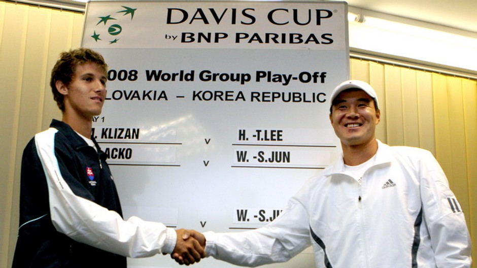 slovensko korea tenis zreb potriasanie ruky