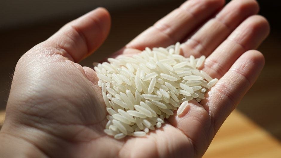 Ryža v ruke.