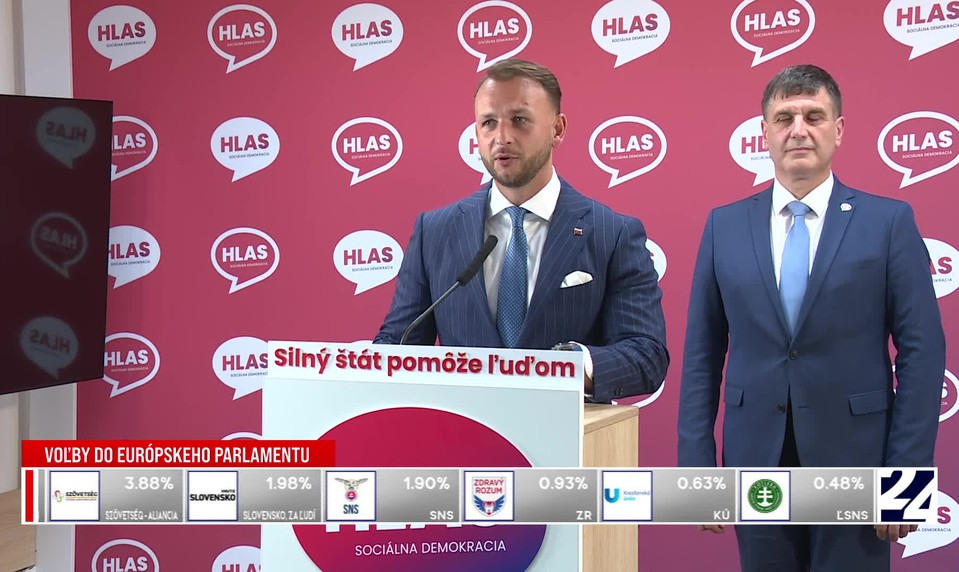 Tlačová beseda strany Hlas-SD v reakcii na eurovoľby